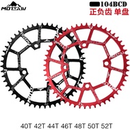 MOTUSV Mountain Bike Positive and Negative Chainring 104BCD Single Speed 40T42T44T46T48T50T52T Chain