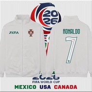 Cristiano Ronaldo Portugal No.7 Stand up collar cardigan football BAJU Hoodie , suitable for both me