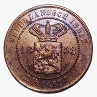 Uang kuno Benggol 2 1/2 Cent Nederlandsch Indie Tahun1858. Tp1833