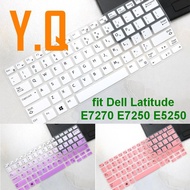 Y.Q.Dell Latitude E7270 E7250 E5250 Keyboard Cover Soft Silicone TPU Keyboard Protector Skin