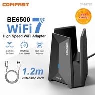 Comfast Adaptador Wifi 7 Usb 3.0 Adapter BE6500 6G/5G/2G High Gain Antena Para Wifi7 PC Cle Network 