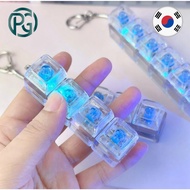 led keyboard clicker click keycap keyring 4-hole fidget