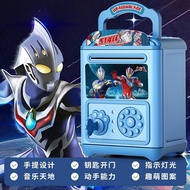 [Ready Stock] New Ultraman Piggy Bank Cartoon Piggy Bank Boy Password AMT Machine Children's Gift Mu