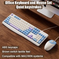 Viper Wired Keyboard and Mouse Set Mechanical Feel Silent Typing Colorful  Creamy Keyboard for PC 键盘