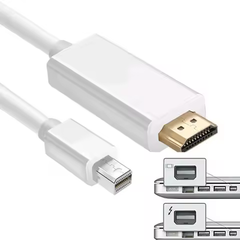 6ft Mini DisplayPort DP Thunderbolt to HDMI-compatible Adapter Cable for MacBook Pro Air