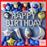 Blue astronaut boy birthday decoration balloon Set sn28