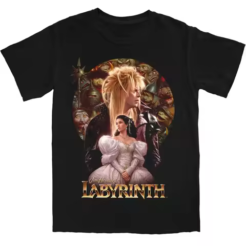 Labyrinth Jareth Goblin King Sarah Williams Fantasy Movie Graphic T Shirt 80s Cult Classic Jim Henso