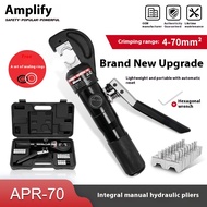 [COD+Bangkok Ready Stock]อุปกรณ์คีมย้ำหางปลาสายแบตเตอรี่ไฮดรอลิกอุปกรณ์ย้ำสายไฟ9คู่70 คีมย้ำหางปลา ย