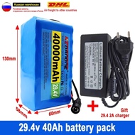 24V 40Ah 7S3P 18650 29.4V 40000mAh Li-ion Battery Pack for Electric Bicycle Moped Electric Li-ion Ba