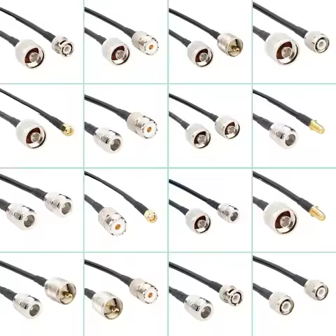 RG58 Cable N Type To BNC UHF PL259 SO239 TNC Male Female Connector UHF N M BNC TNC Crimp for RG58 50