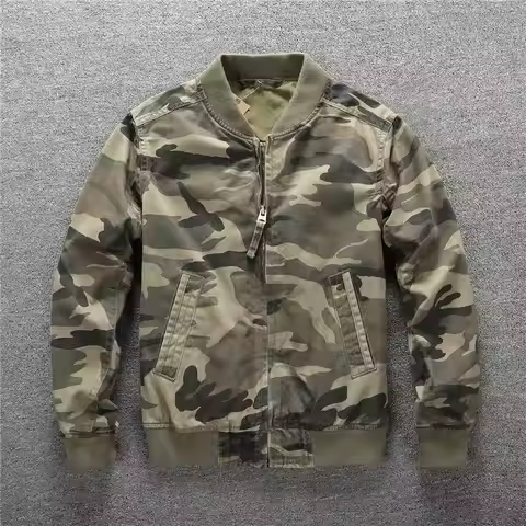Retro jacket men's military tactical jacket men's camouflage jacket street wear baseball jacket men'