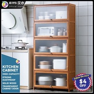【In stock】Kitchen Cabinet Storage Cupboard Multi-layer Kitchen Rack Home Furniture Cabinet Bedroom Wooden Cabinet Sideboard Cabinet 8KHH