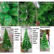 HIJAU 1.8meter Christmas Tree Green Snow White 180CM 6 feet 1.8M 1.8 M 6aa P180 6s 6c 7aa 7c 5aa f 5