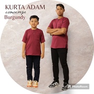 KURTA ADAM (DEWASA & KANAK2) : BURGUNDY