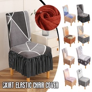 1Pc Dining Chair Cover Skirt Chair Cover Elastic Dining Chair Cover Universal.