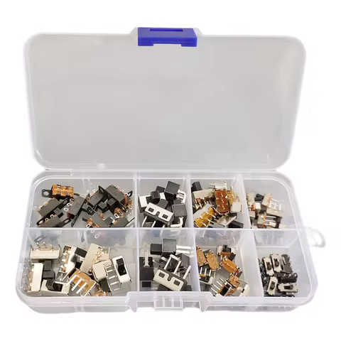 70Pcs Micro Switch Mini Vertical Slide Switch Interruptor On-Off Mini Slide Switch PCB Mount Diy Sma