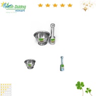 Stainless Steel Mortar Set - Shiny Stainless Steel Crab Pestle (ad)