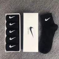 5 pair Boxed Mid tube stockings socks men and women summer all white aj elite cotton socks running s