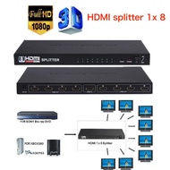 hipower shop High Quality 8 Port 1 In 8 Out 1x8 HDMI Splitter Audio Video 1080P For HD HDTV 3D DVD