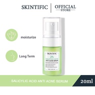 SKINTIFIC 2% Salicylic Acid Anti Acne Serum Acne Scars Dark Spots Skincare Brightening Niacinamide E
