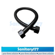 HITAM Flexible Hose stainless shower 40cm Yg300-flexible black black gold gold Bidet closet Connection stop Faucet 40cm (Unit)