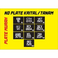 no plat motor krystal timbul/no plat huruf timbul/ no plat motor custom/ no plat fancy