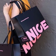 [Combo of 3] Gift bag with long silk handle TU64 printed with the word Nice, high quality to hold cl