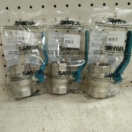 SANWA บอลวาล์วชุบขาว ( ขนาด 1 นิ้ว 2 นิ้ว )