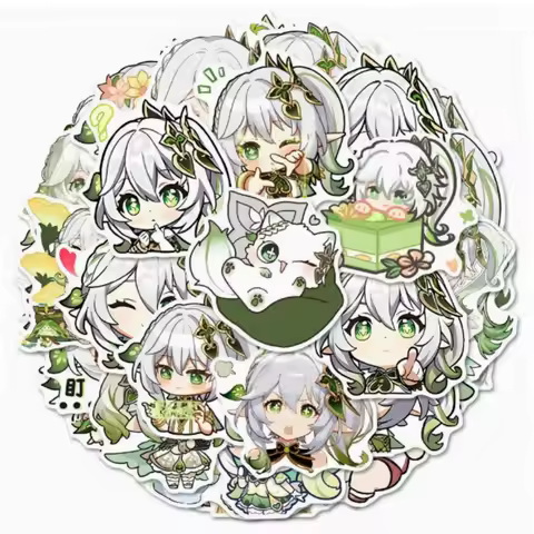 10/48Pcs Game Genshin Nahida Graffiti Stickers Guitar Skateboard Phone Case Computer Decorative Wate