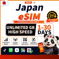 【AE】Japan eSIM | 3-30 Days | High-Speed Data UNLIMITED GB Japan SoftBank Native Network eSIM Japan T