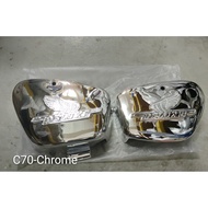 BATTERY COVER-HONDA C70/C70Z-CHROME/GREY