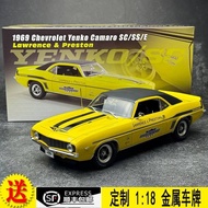 ACME 1: 18 Chevrolet Bumblebee Camaro Camaro SC/SS/E 1969 Alloy Car Model