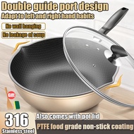 【Physical non-stick pan】kuali non stick 28 30 32 34cm kuali non stick stainless steel set original w
