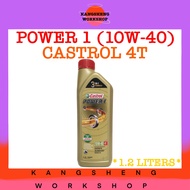 CASTROL 4T (POWER 1) ~ (1.2Liter) ~ *3 IN 1 FORMULA* SYNTHETIC TECHNOLOGY ENGINE OIL MINYAK ENJIN MO