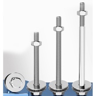 304 Stainless Steel Hexagonal Through Wall Screw Nut Set Extended Screw M18 M20 M22 M27 M30