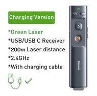 Baseus Wireless Laser Presenter Rechargeable Green Pointer  (Dual Interface USB Type- C / Type-A)