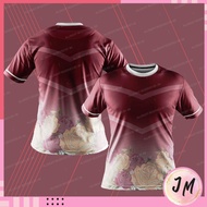 JERSEY FAZZ FZB08 - BUNGA ROSE MAROON FLORAL JERSEY