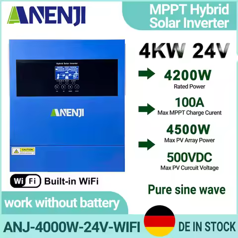 4KW 2KW MPPT Hybrid Solar Inverter Inverter Pure Sine Wave Inversor 12V/24V MPPT 100A/60A Solar Char