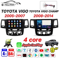 HO จอแอนดรอย 9 นิ้ว จอ android ติดรถยนต์ TOYOTA VIGO CHAMP 2008-2014 Apple Carplay จอ 2K 4G Bluetoot