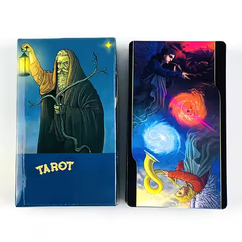 12CMX7CM Tarot Cards English Version Divination Tarot Deck With Guide Book, Big Size Tarot Deck Fami