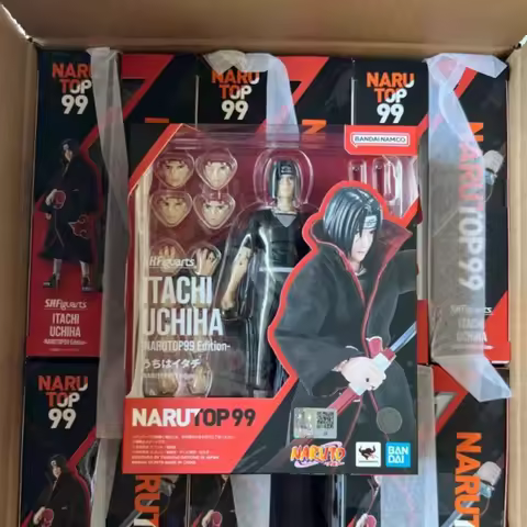 100% Original Bandai Sh Figuarts Shf Narutop 99 Edition Itachi Uchiha Action Figures Anime Model Toy
