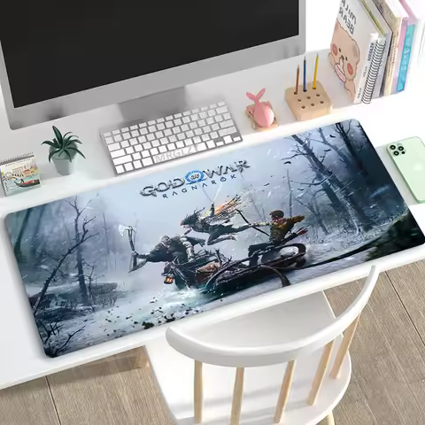 God of War Ragnarok Mouse Pad XXL Mouse Mat Gamer 100X50CM Gaming Accessories Mousepad Large Keyboar