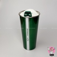 Starbucks Korea x MINI SS DW To Go Tumbler 16oz 473ml Green Stainless Steel Glass With Car Pattern