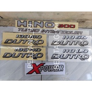 Hino 300 lohan Sticker/turbo intercooler/ x power/ dutro130md dutro130hd dutro110hd dutro110sd