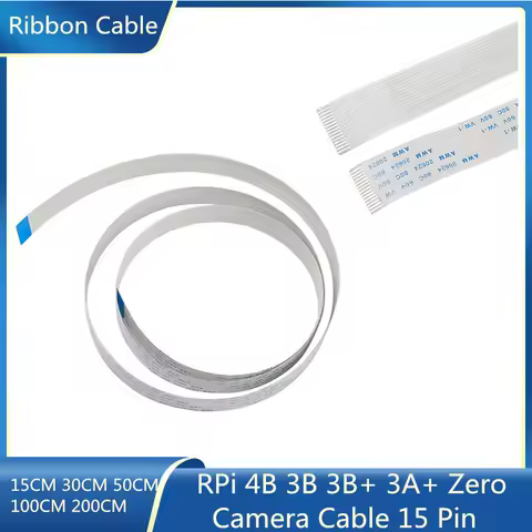 Raspberry Pi 4B 3B 3B+ 3A+ Camera Cable 15 Pin Flexible Flat Ribbon Cables 1MM Pitch 15CM 30CM 50CM 