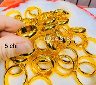 Nhẫn trơn 5 chỉ mạ vàng 24k in 9999
