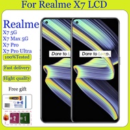 Original AMOLED For Realme X7 5G X7 Max 5G X7 Pro X7 Pro Ultra LCD Display Touch Screen With Frame R