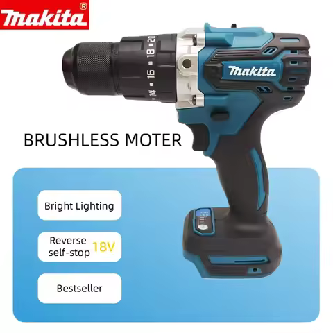 MAKITA 18V lithium electric rechargeable hand drill DDF487 13mm