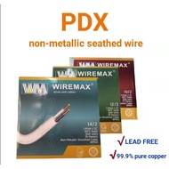 ℡✺☸WIREMAX PDX twin-core wire size (20/30 meters) 14/2 &amp; 12/2 &amp; 10/2 type 99.9% pure copper