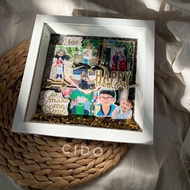 Commemorative photo frame designed with 25x25 lights
